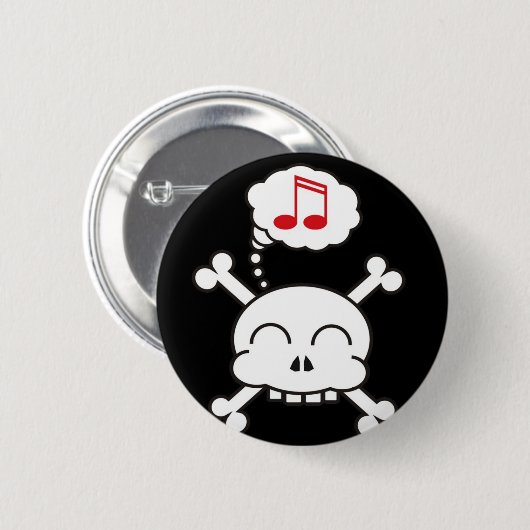 Piraten R glücklich Button (Vorne & Hinten)