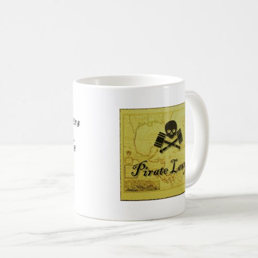 Piraten-Rechtsanwalt-Tassen-agressive Übernahme Kaffeetasse (VorderseiteRechts)