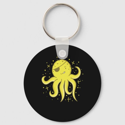 Piraten Riesenkrake mit Augenklappe Schlüsselanhänger (Vorderseite)