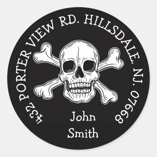 Piraten Runder Aufkleber (Vorderseite)