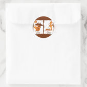 Piraten Runder Aufkleber (Tasche)