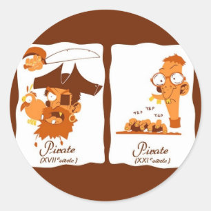 Piraten Runder Aufkleber