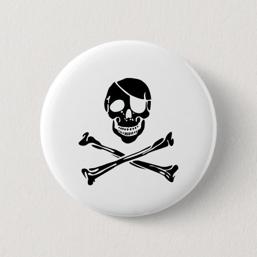 Piraten-Schädel Button (Vorderseite)