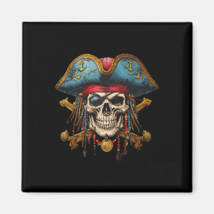 Piraten-Schädel-Halloween-Kostüm Männer Frauen Jun Magnet