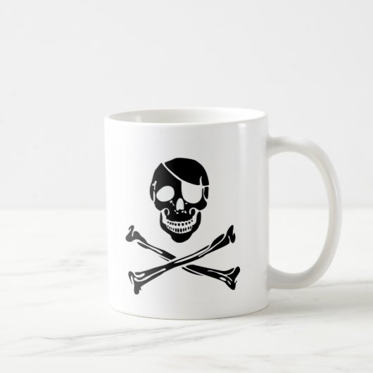 Piraten-Schädel Kaffeetasse (Rechts)