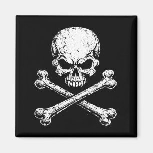 Piraten-Schädel-Kreuzknochen-Halloween-Jolly-Roger Magnet