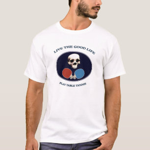Piraten-Schädel-Leben-Tischtennis T-Shirt