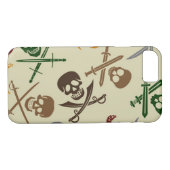 Piraten-Schädel mit gekreuzten Schwertern Case-Mate iPhone Hülle (Rückseite (Horizontal))