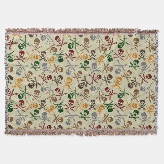 Piraten-Schädel mit gekreuzten Schwertern Decke (Vorderseite)