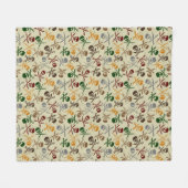 Piraten-Schädel mit gekreuzten Schwertern Fleecedecke (Vorderseite (Horizontal))