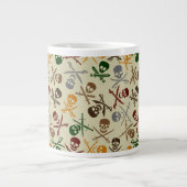 Piraten-Schädel mit gekreuzten Schwertern Jumbo-Tasse (Vorderseite)