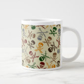 Piraten-Schädel mit gekreuzten Schwertern Jumbo-Tasse (Rechts)