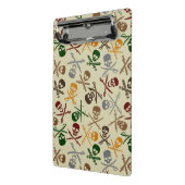 Piraten-Schädel mit gekreuzten Schwertern Mini Klemmbrett (Gewinkelt2)