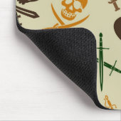 Piraten-Schädel mit gekreuzten Schwertern Mousepad (Ecke)