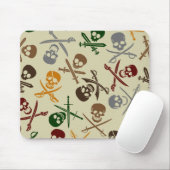 Piraten-Schädel mit gekreuzten Schwertern Mousepad (Mit Mouse)
