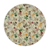 Piraten-Schädel mit gekreuzten Schwertern Schneidebrett (Vorderseite)