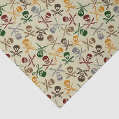 Piraten-Schädel mit gekreuzten Schwertern Seidenpapier (Ausschnitt)