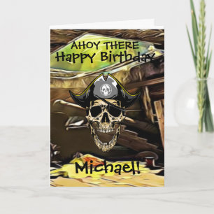 Piraten-Schädel  Schiffskanone Karte