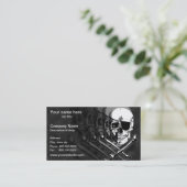 Piraten-Schädel u. Knochen-Schablonen-Visitenkarte Visitenkarte (Stehend Vorderseite)