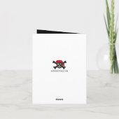 Piraten-Schatz-Karte danken Ihnen Anmerkungs-Karte Dankeskarte (Rückseite)