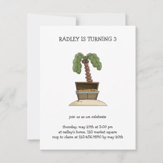 Piraten ・ Schatztruhe Einladung