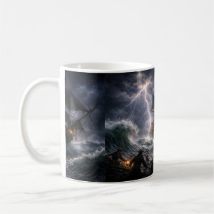 Piraten Schiff im Sturm Kaffeetasse