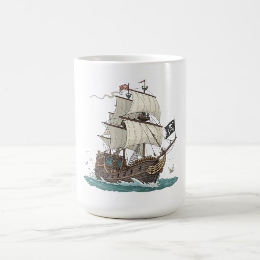 Piraten Schiff Kaffeetasse (Mittel)