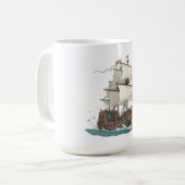 Piraten Schiff Kaffeetasse (Vorderseite Links)