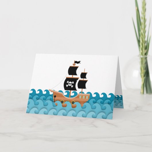 Piraten Schiff Karte (Vorderseite)