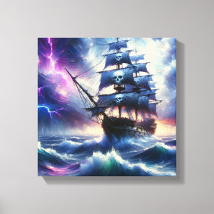 Piraten Schiff Leinwanddruck