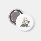 Piraten Schiff Magnet (Vorderseite/Rückseite)