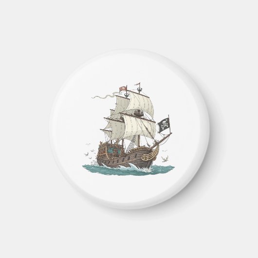 Piraten Schiff Magnet (Vorne)