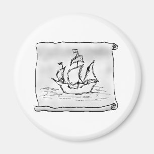 Piraten-Schiff Magnet