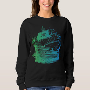 Piraten Schiff Männer Frauen Kinder Schifffahrt B Sweatshirt