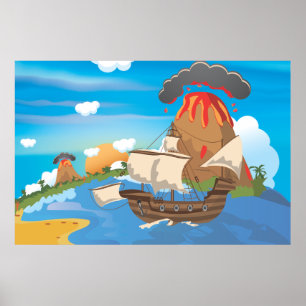 Piraten Schiff Poster