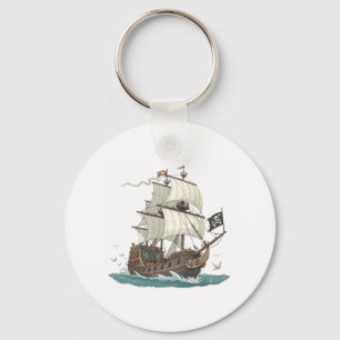 Piraten Schiff Schlüsselanhänger