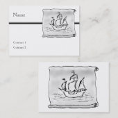 Piraten-Schiff Visitenkarte (Vorne/Hinten)