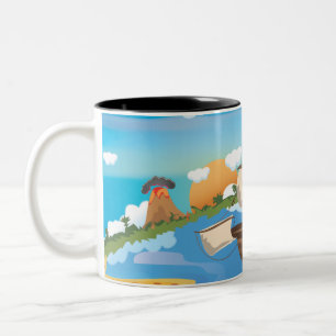 Piraten Schiff Zweifarbige Tasse