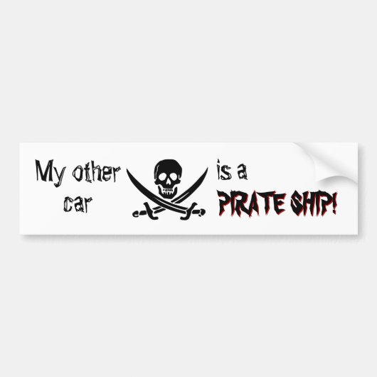 Piraten-Schiffs-Autoaufkleber Autoaufkleber (Vorne)