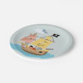 Piraten-Schiffs-WegwerfTeller Pappteller (Schrägansicht)