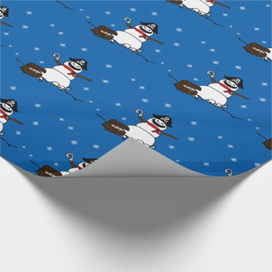 Piraten-Schneemann Geschenkpapier (Ecke)