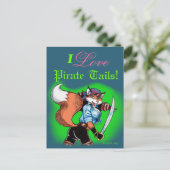 Piraten Schwänze Postkarte (Stehend Vorderseite)