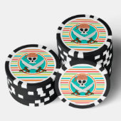 Piraten-Schwerter; helle Regenbogenstreifen Pokerchips (Stapel)