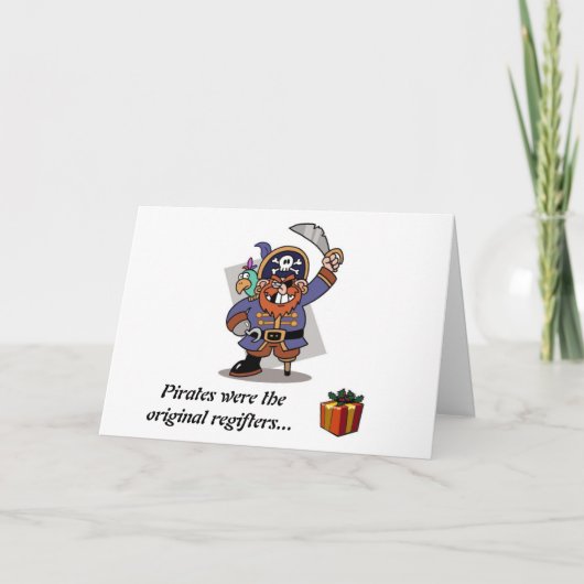 Piraten sind Regifter Feiertagskarte (Vorderseite)