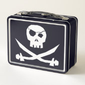 +{{ Piraten-Skull & Crossbones }}+ Metall Brotdose (Rückseite)
