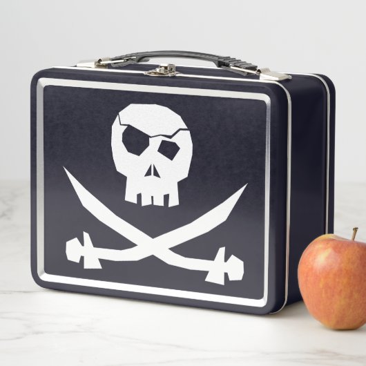 +{{ Piraten-Skull & Crossbones }}+ Metall Brotdose (Beispiel)