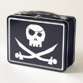 +{{ Piraten-Skull & Crossbones }}+ Metall Brotdose (Vorderseite)