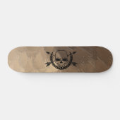 Piraten-Skull und Arrow-Kreuzknochen Skateboard (Horizontal)