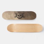 Piraten-Skull und Arrow-Kreuzknochen Skateboard (Horizontal)