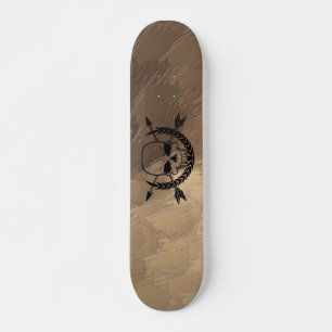 Piraten-Skull und Arrow-Kreuzknochen Skateboard
